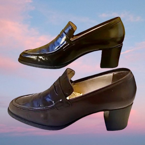 Calvin Klein Brown Leather Classic Pump Vintage '96 with Box - Picture 13 of 13